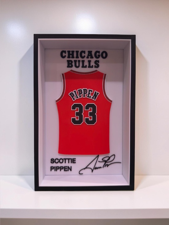 Generic Other - Scottie Pippen Jersey Display Box | Chicago Bulls Fan Gift | Basketball Wall Art